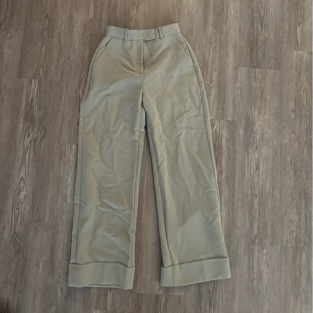 Abercrombie & Fitch Sage Green Trouser Pants